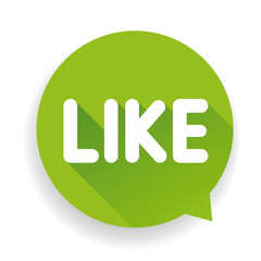 Like button vector sign