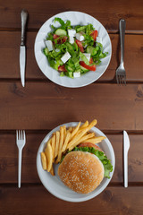 Concept of healthy food. choice of healthy products and dietary