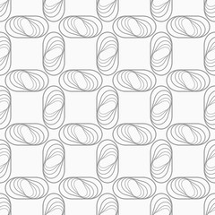 Slim gray striped ovals in grid