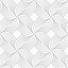 Slim gray twisted shapes in turn