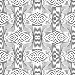 Slim gray vertical striped building waves