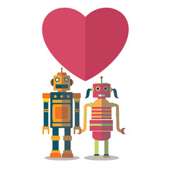 robot happy valentine