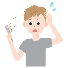 抜け毛　男性　櫛