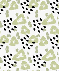 Abstract green triangle with dots