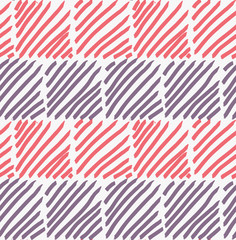 Marker drawn diagonally striped squares