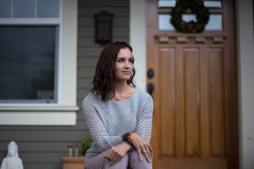 Woman with Brown Hair Beautiful Brown Eyes