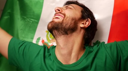 Mexican Fan Celebrating in Slow Motion