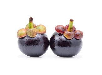 Mangosteen isolated on white background