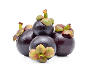 Mangosteen isolated on white