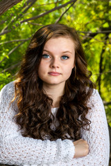 Fototapeta premium Portrait Solemn Teenage Girl