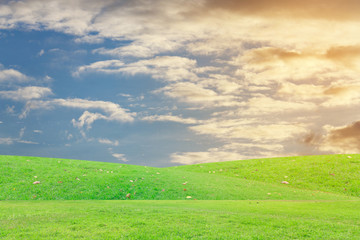 Obraz premium The landscapes sky with clouds and sunrise retouch