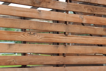 old wooden fence made of light boards