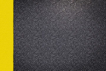 Fototapeta premium asphalt road top view with yellow line