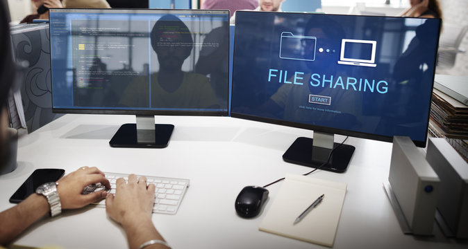 File Sharing Internet Technology Social Storage Concept