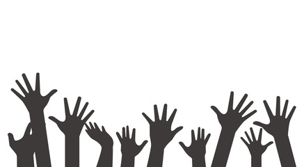 Fototapeta premium raising hand