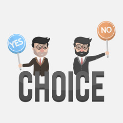 choice two businessman yes or no