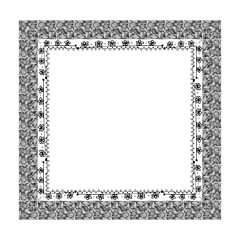 Set of ornate black picture frames isolated on white,free hand drawing of picture frame vector illustration on white isolated