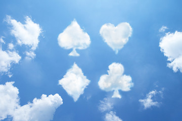 Clouds shape like Card symbol.