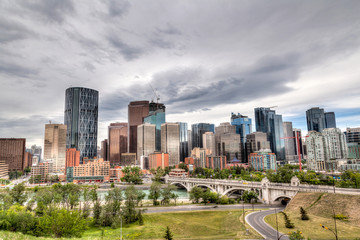 Fototapeta na wymiar Calgary Downtown in HDR