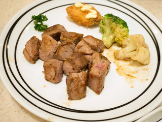 Grilled beef steak