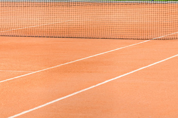 tennis court and net