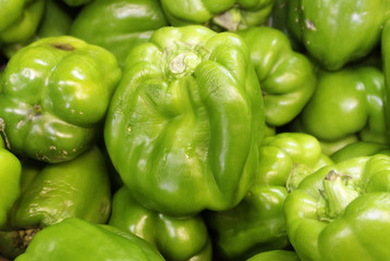 Obraz na płótnie Canvas Green Bell Peppers