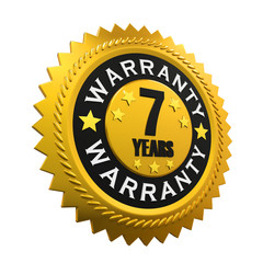 7 Years Warranty Sign. 3D rendering
