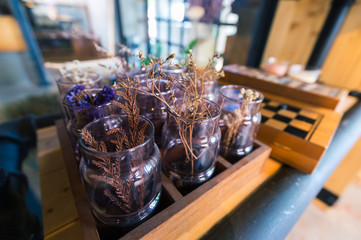 Dried woode in the glass