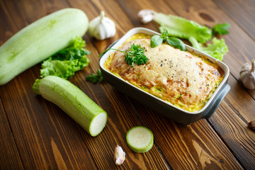 casserole with cheese and zucchini