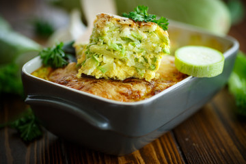 casserole with cheese and zucchini