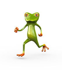 3d running frog