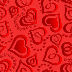 Fototapeta na wymiar pattern red heart