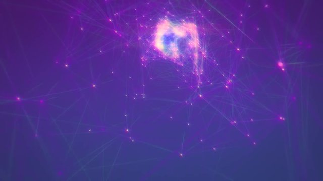 Wormhole tunnel animation of dots and lines. Wormhole tunnel animation of dots and lines.