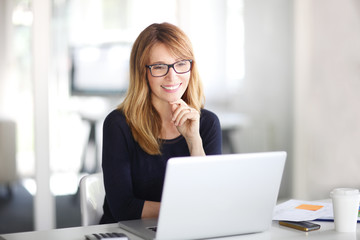 Executive businesswoman working at office
