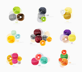 Collection of circle web boxes