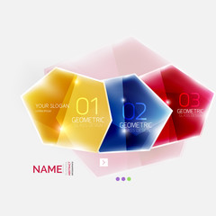Geometric shaped business infographics