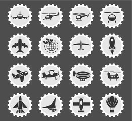 air transport icon set