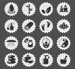 beauty and spa icon set