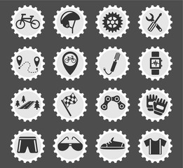 bicycle icon set