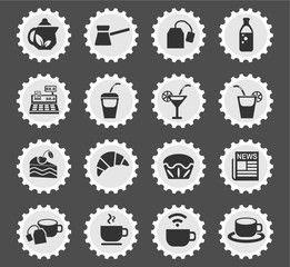 cafe icon set