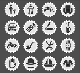 father day icon set