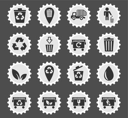 garbage icon set