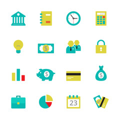 Business vector flat icons