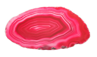 pink agate isolated on white