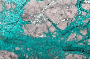 copper mineral azurite colored closeup