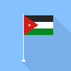 Jordan Flag. Vector illustration .