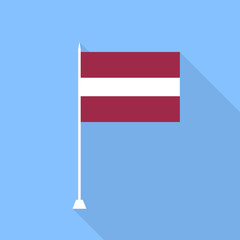 Flag of Latvia. Vector illustration .