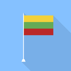Lithuanian flag. Vector illustration .