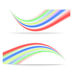 Banners with colorful abstract waves.
