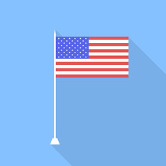 USA flag. Vector illustration .